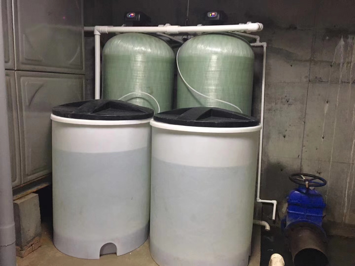 10 T Double Tank Double Valve Water Softener Diagram